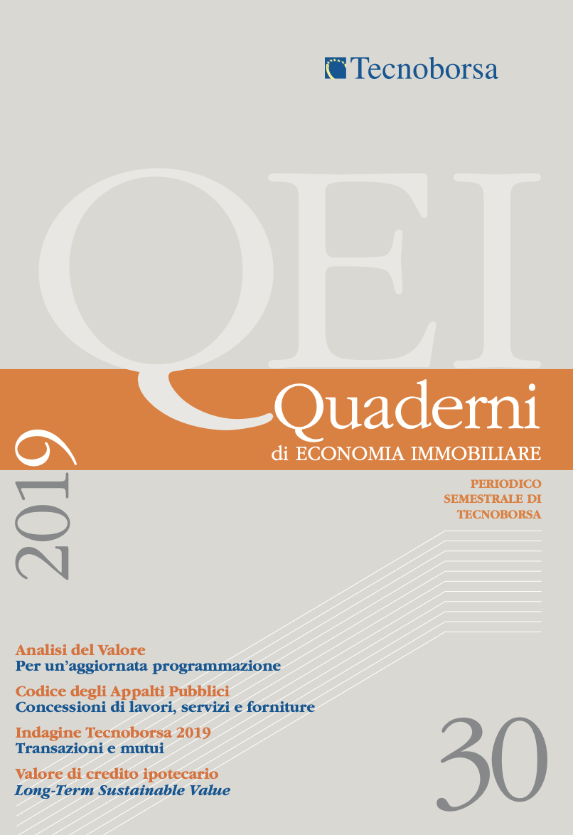 Quaderno Economia Immobiliare QEI n 30 2019 - Tecnoborsa