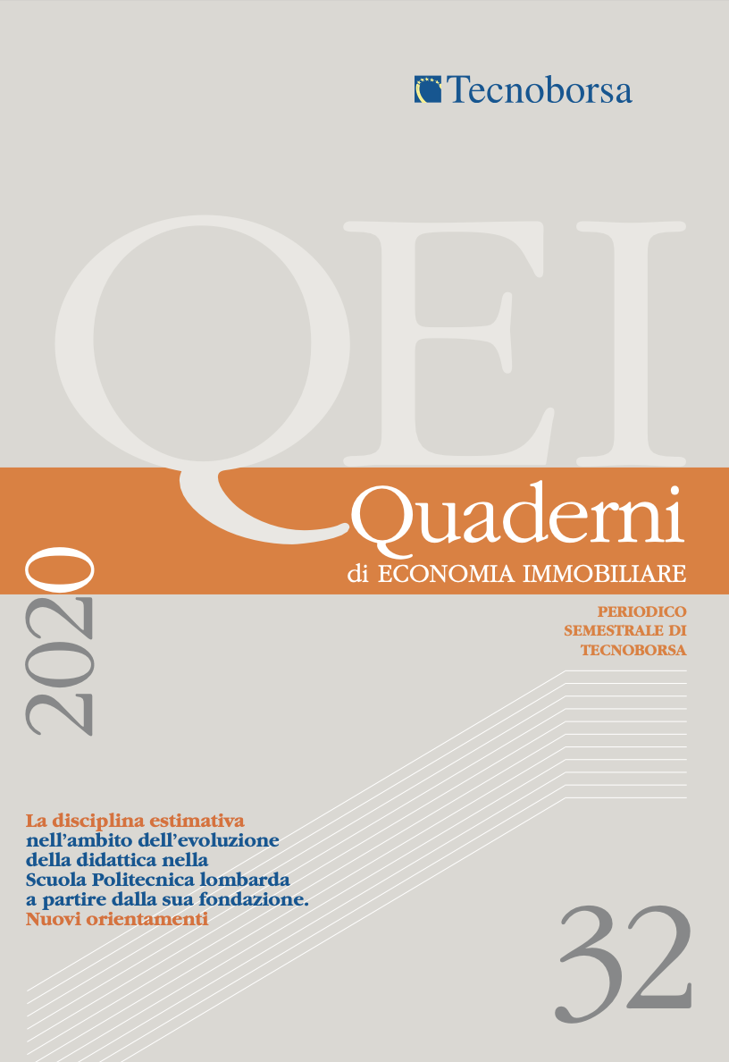 Quaderno Economia Immobiliare QEI n 32 2020 - Tecnoborsa